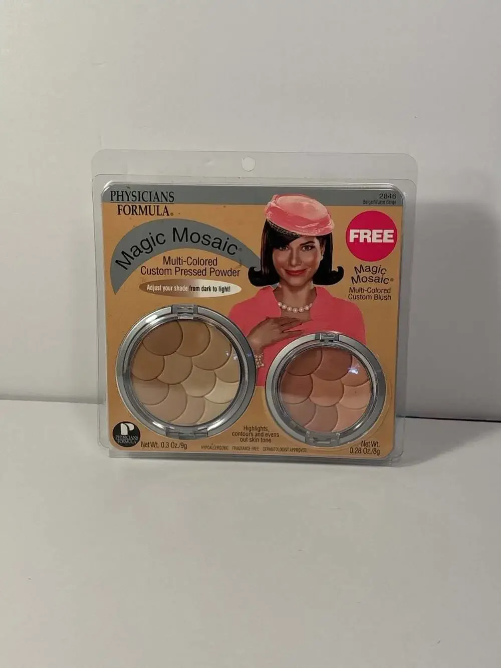 Vintage deadstock Physicians Formula Magic Pressed Powder and Custom Blush Set